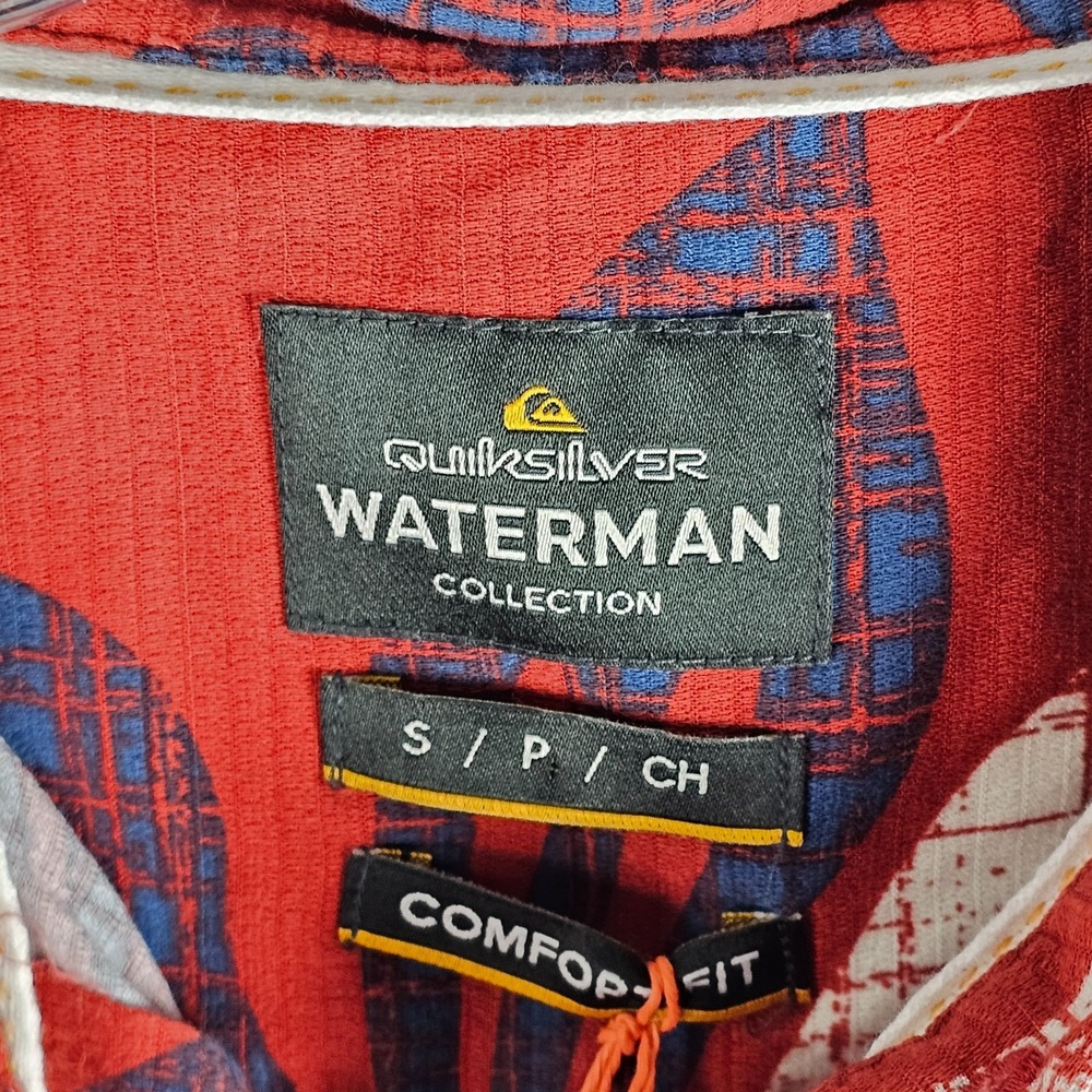 Quiksilver Waterman Shirt Mens S El Moro Fire Print Comfort Button-Up AQMWT03527 - Picture 6 of 8